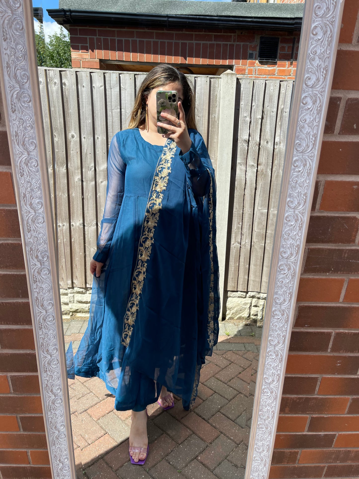 HAYA 3PC Anarkali | Teal