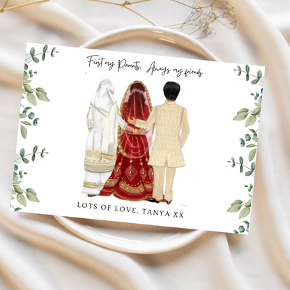 Personalised Dulhan Print | Bride & Parents