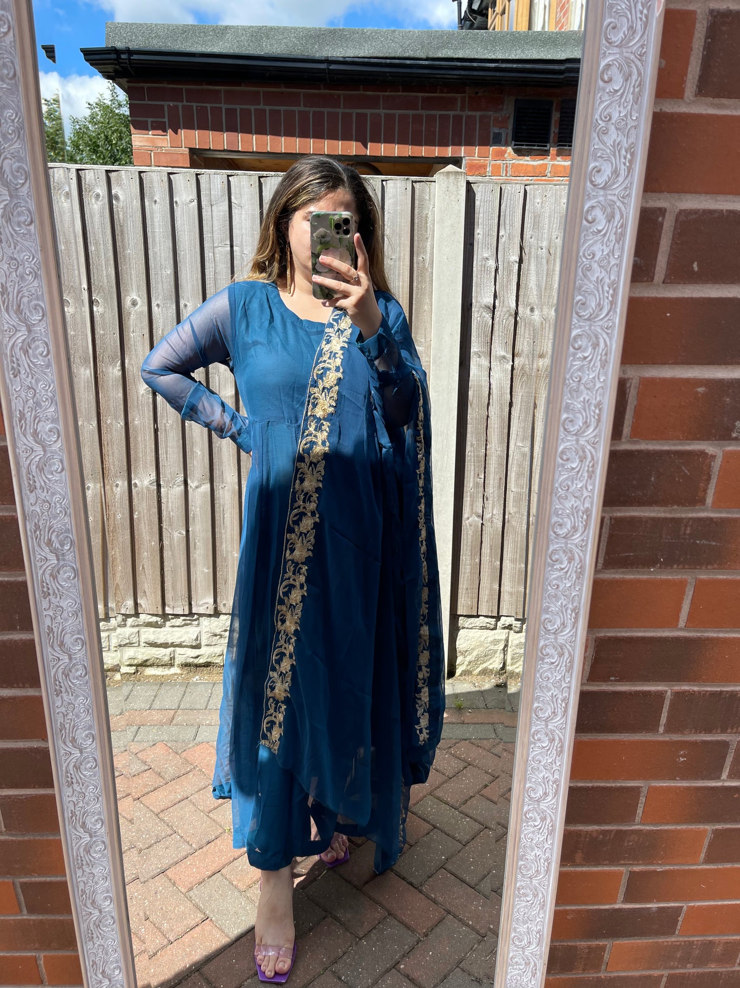 HAYA 3PC Anarkali | Teal