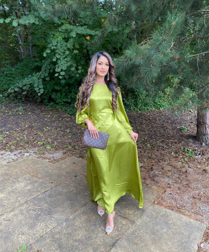 Jade | Satin Maxi Dress