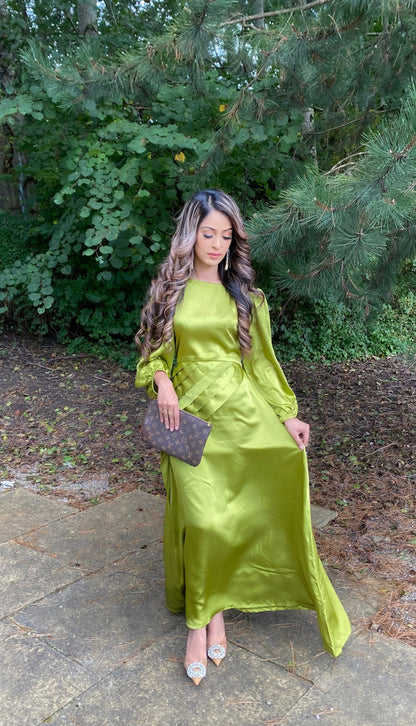 Jade | Satin Maxi Dress