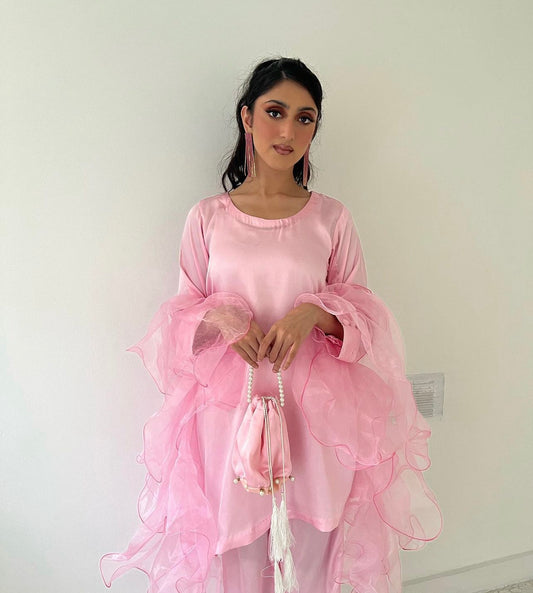 BARBIE Pink Satin Co ord