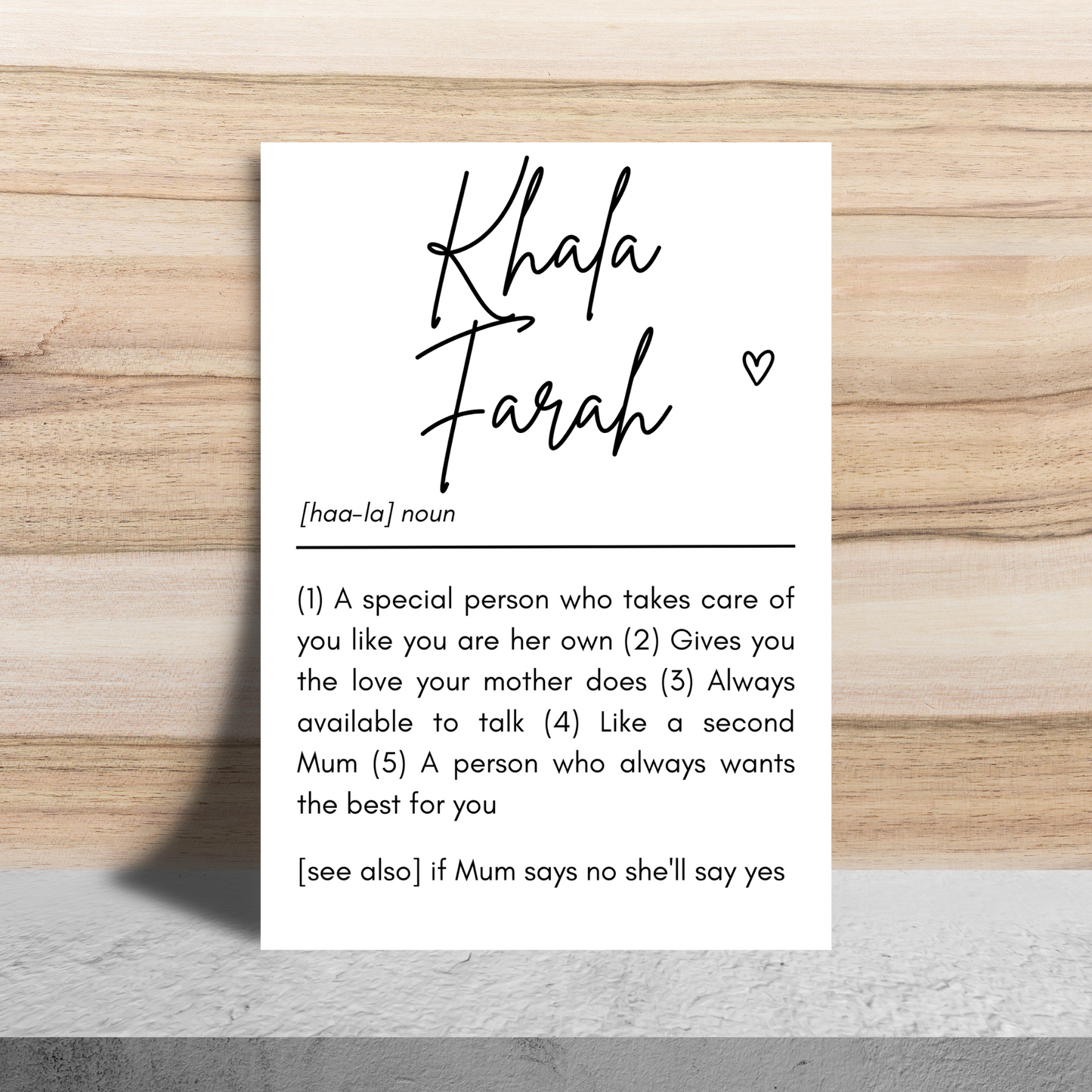 Khala Name Print