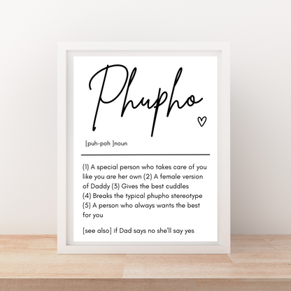 Phupho Defintion Print