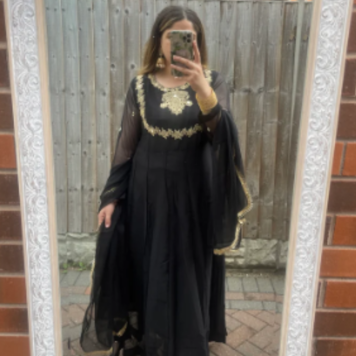 MAHIRA | Black Chiffon Anarkali