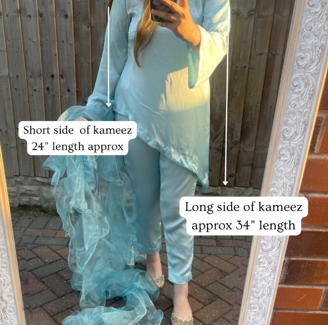 JASMINE Silk Blue Co ord