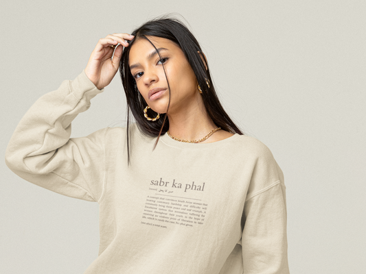 Sabr Ka Phal Sweatshirt | Sand